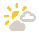 Partly cloudy